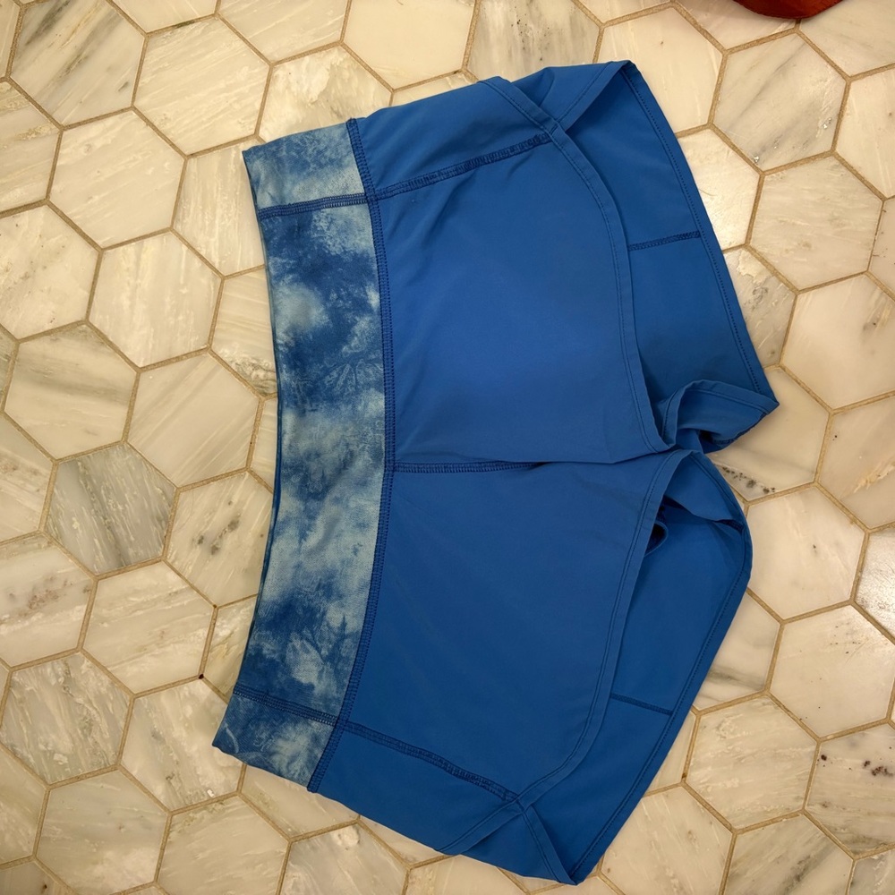 Lululemon Athletica Blue Tie-Dye Athletic Shorts